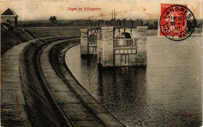 Carte postale ancienne Digue de Villegusien