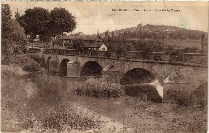 Carte postale ancienne Bourmont Vue prise du Pont de la Meuse