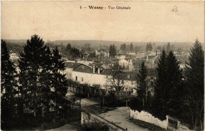 Carte postale ancienne Wassy Vue générale à Wassy