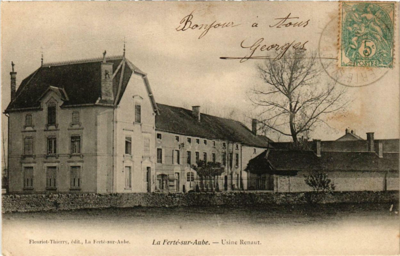 Carte postale ancienne La Ferte-sur-Aube Usine Renaut