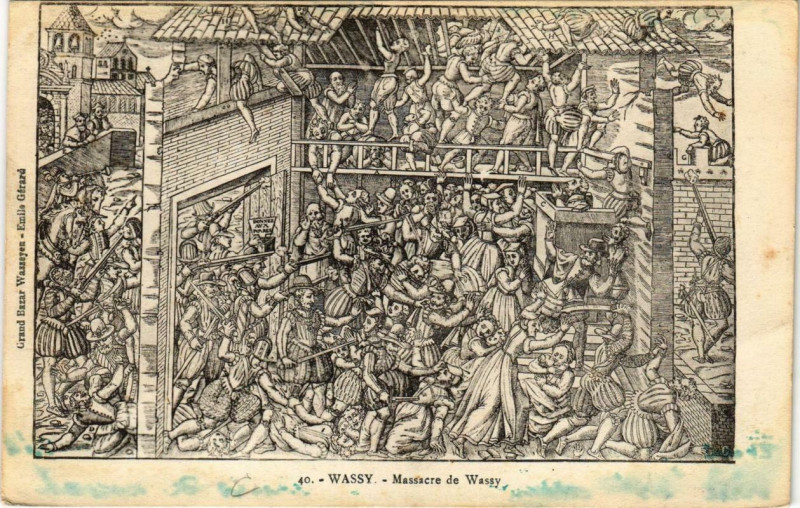 Carte postale ancienne Wassy Massacre de Wassy à Wassy