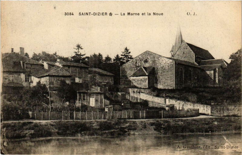 Carte postale ancienne Saint-Dizier La Marne et la Noue à Saint-Dizier