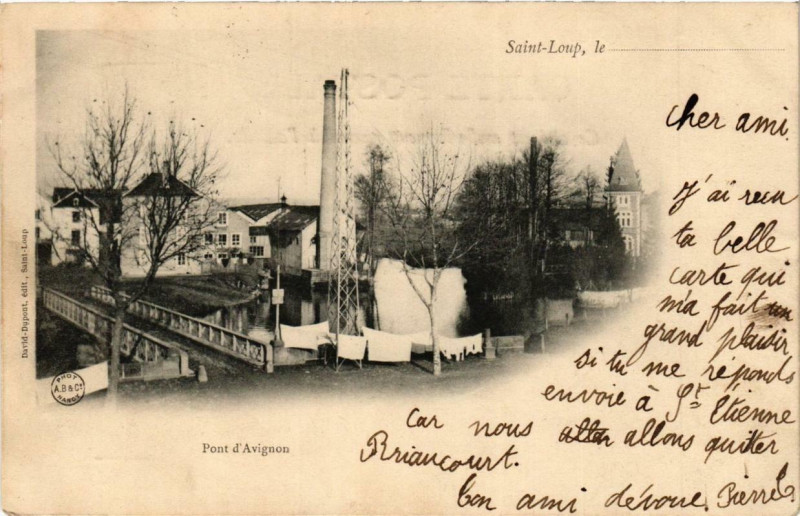 Carte postale ancienne Saint-Loup Pont d'Avignon