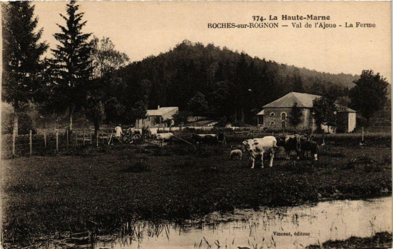 Carte postale ancienne La Haute-Marne Roches-sur-Rognon Val de l'Ajoue - La Ferme