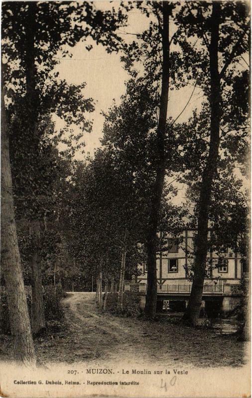 Carte postale ancienne Muizon Le Moulin sur la Vesle