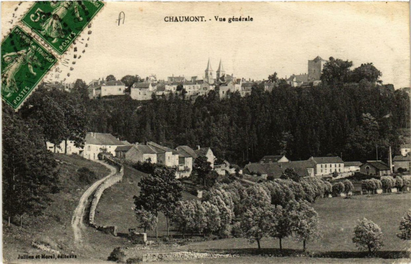 Carte postale ancienne Chaumont Vue générale à Chaumont