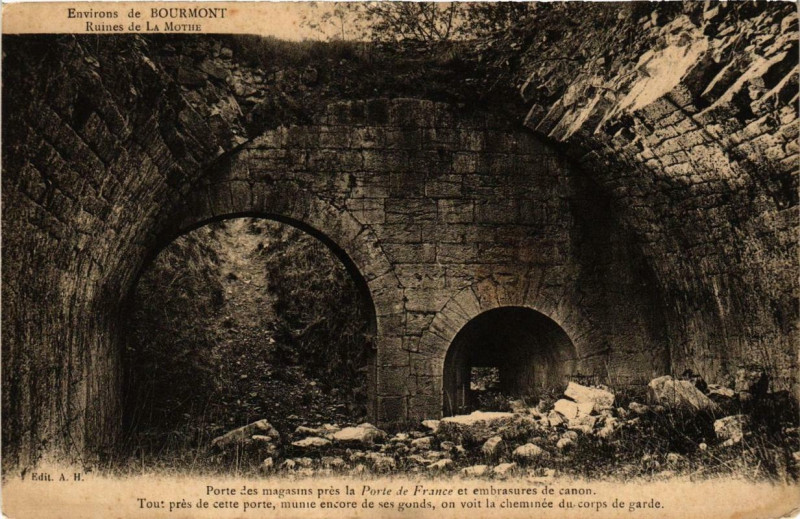 Carte postale ancienne Env. de Bourmont Ruines de la Mothe