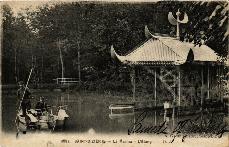 Carte postale ancienne Saint-Dizier La Marina - L'Etang à Saint-Dizier