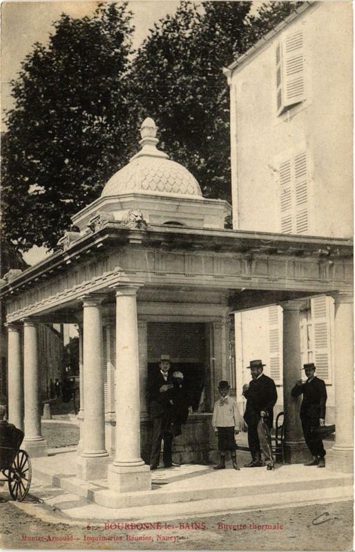 Carte postale ancienne Bourbonne-les-Bains Buvette thermale à Bourbonne-les-Bains