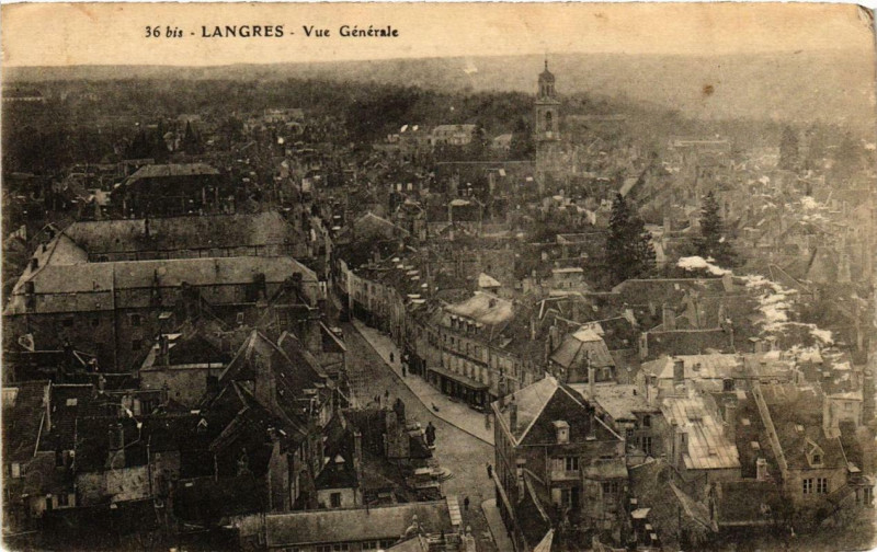 Carte postale ancienne Langres Vue générale à Langres