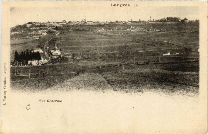 Carte postale ancienne Langres Vue générale à Langres