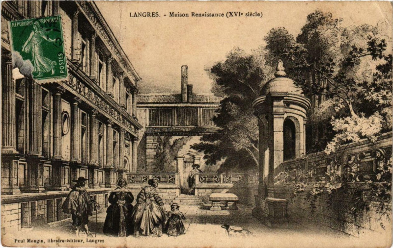 Carte postale ancienne Langres Maison Renaissance à Langres