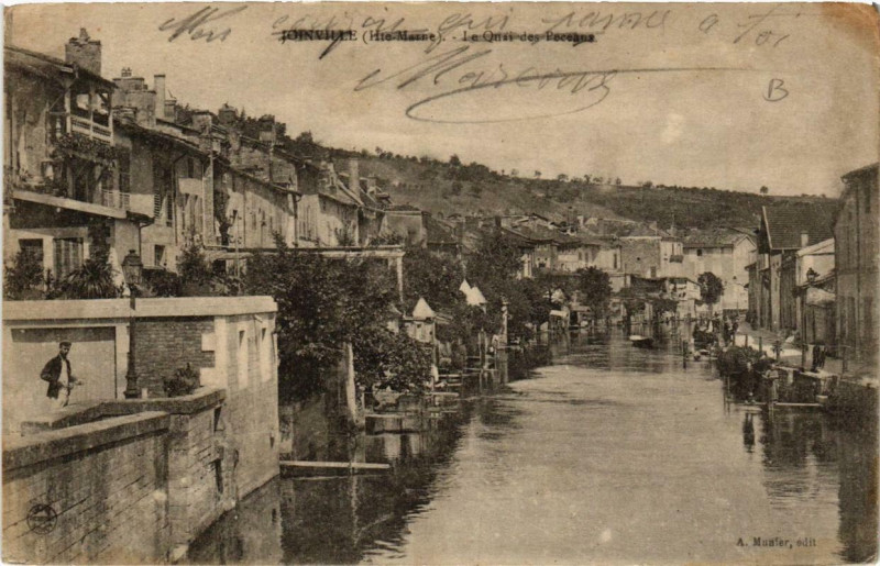 Carte postale ancienne Joinville Le Quai des Peceaux à Joinville