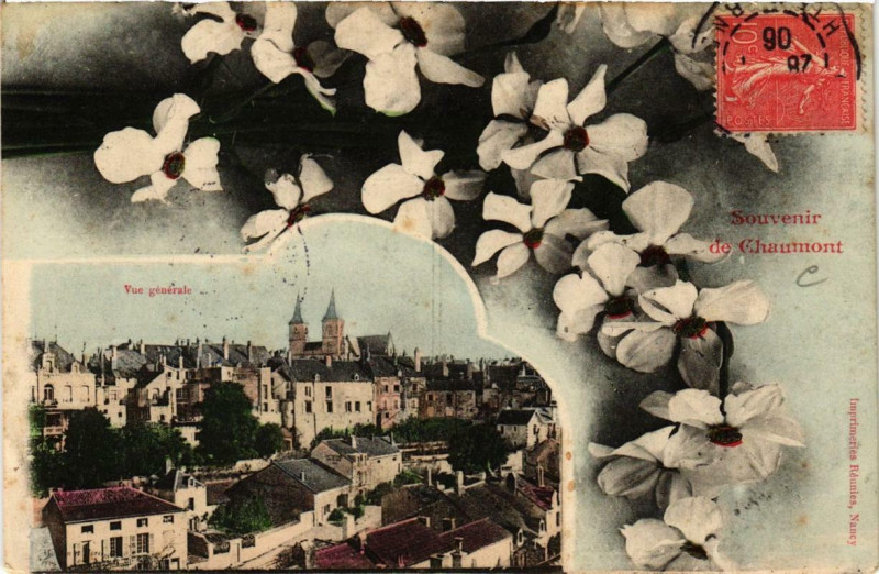 Carte postale ancienne Souvenir de Chaumont à Chaumont