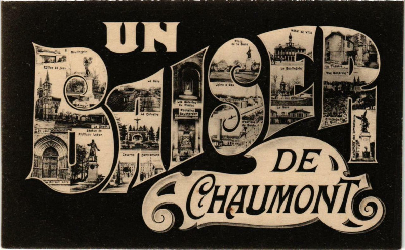 Carte postale ancienne Un Baiser de Chaumont à Chaumont