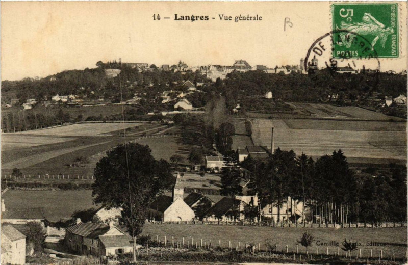 Carte postale ancienne Langres Vue générale à Langres