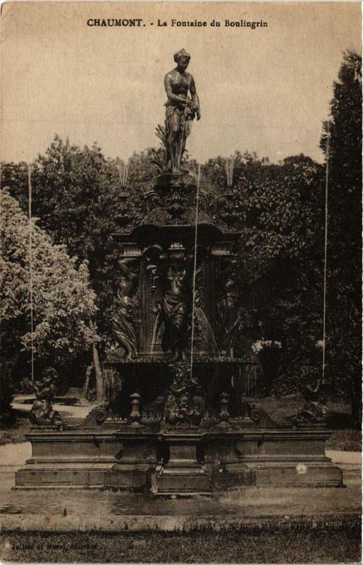 Carte postale ancienne Chaumont La Fontaine du Boulingrin à Chaumont