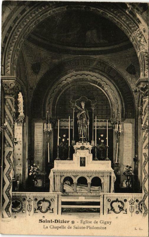 Carte postale ancienne Saint-Dizier Eglise de Gigny La Chapelle de Sainte-Philomene à Saint-Dizier
