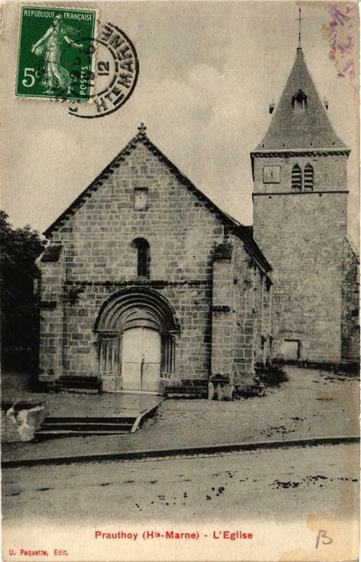 Carte postale ancienne Prauthoy Eglise