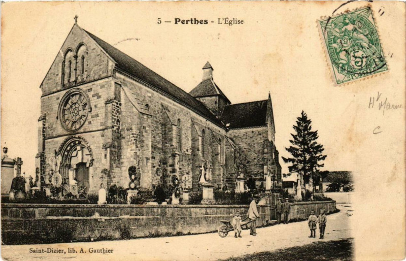 Carte postale ancienne Perthes Eglise à Perthes