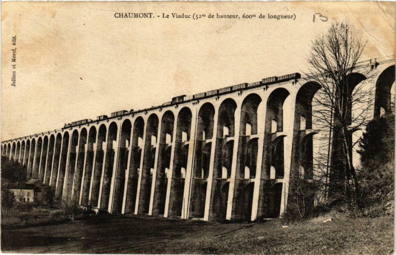 Carte postale ancienne Chaumont Le Viaduc à Chaumont