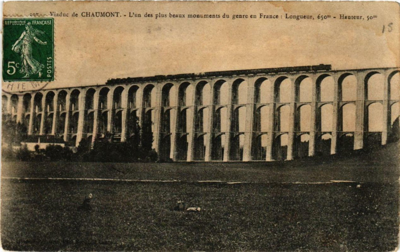 Carte postale ancienne Chaumont Le Viaduc à Chaumont