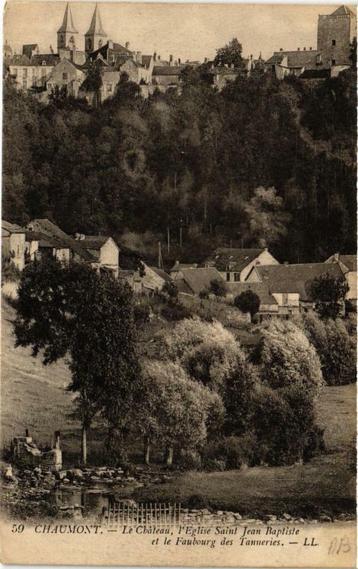 Carte postale ancienne Chaumont Le Chateau, Eglise Saint-Jean Baptiste à Chaumont