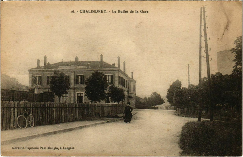 Carte postale ancienne Chalindrey - Le Buffet de la Gare à Chalindrey
