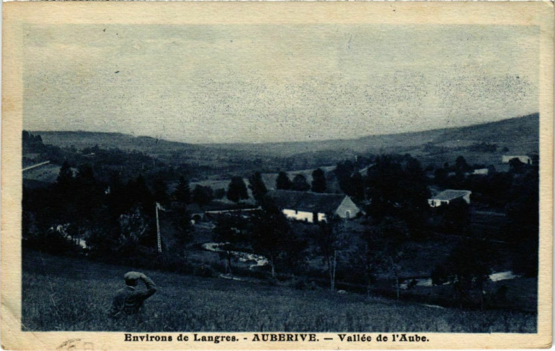 Carte postale ancienne Env. de Langres - Auberive - Valle de l'Aube à Langres