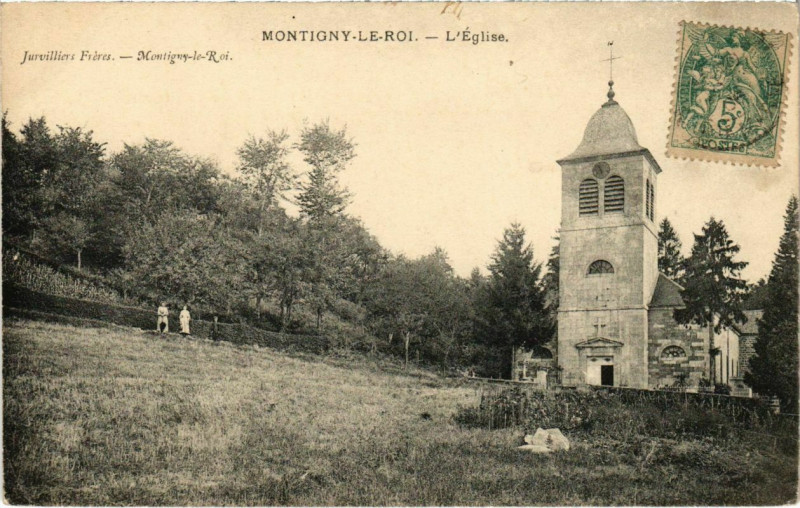 Carte postale ancienne Montigny-le-Roi - L'Eglise
