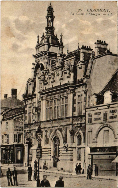 Carte postale ancienne Chaumont - La Caisse d'Epurgne à Chaumont