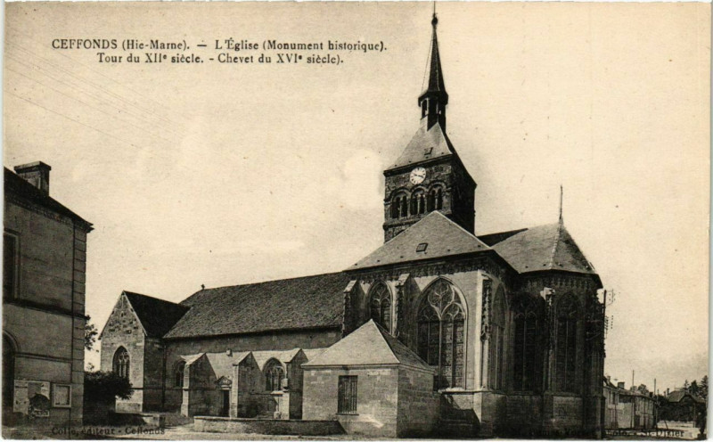 Carte postale ancienne Ceffonds - L'Eglise à Ceffonds