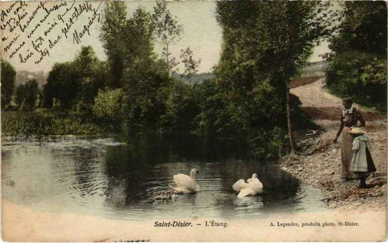 Carte postale ancienne Saint-Dizier - L'Etang à Saint-Dizier