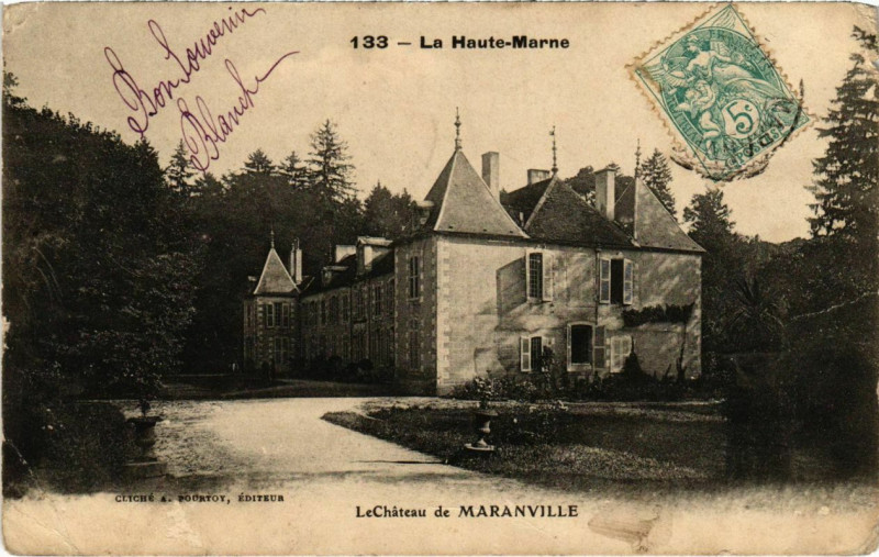Carte postale ancienne La Haute-Marne - Le Chateau de Maranville à Maranville