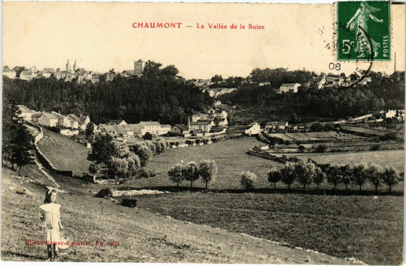 Carte postale ancienne Chaumont - La Valle de la Suize à Chaumont