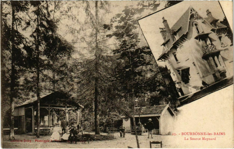 Carte postale ancienne Bourbonne-les-Bains - La Source Maynard à Bourbonne-les-Bains