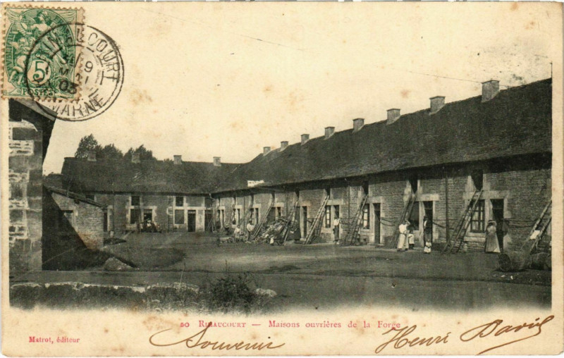 Carte postale ancienne Rimaucourt - Maisons ouvrieres à Rimaucourt