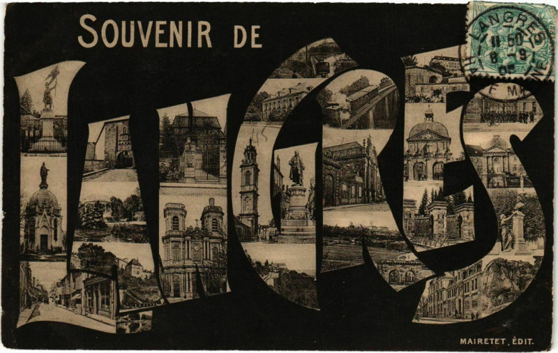 Carte postale ancienne Souvenir de Langres à Langres