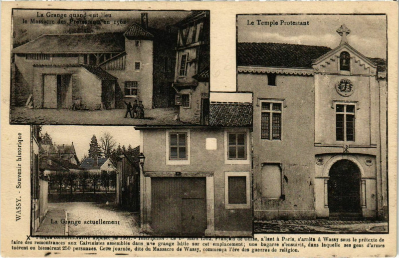 Carte postale ancienne Wassy - Souvenir historique à Wassy