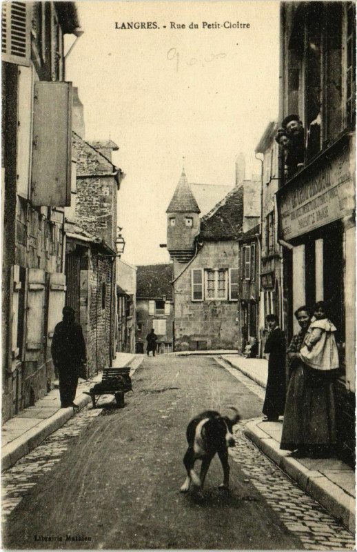 Carte postale ancienne Langres - Rue du Petit Cloitre à Langres
