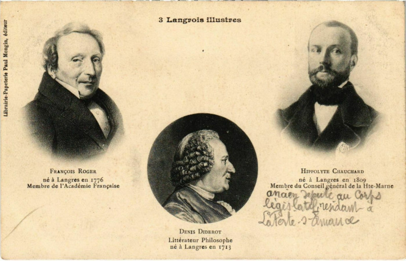 Carte postale ancienne Langrois illustres