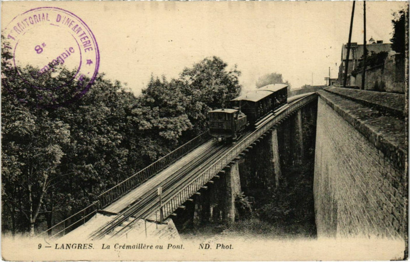 Carte postale ancienne Langres - La Cremaillere au Pont à Langres
