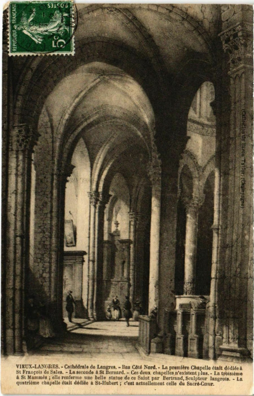 Carte postale ancienne Vieux-Langres - Cathedrale de Langres à Langres