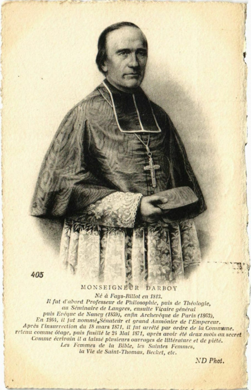 Carte postale ancienne Monsegnieur Darboy
