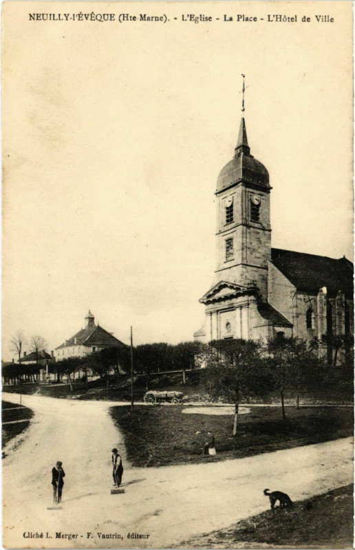 Carte postale ancienne Neuvilly-l'Eveque - L'Eglise
