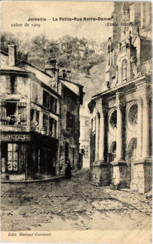 Carte postale ancienne Joinville - La Petite Rue Notre-Dame à Joinville
