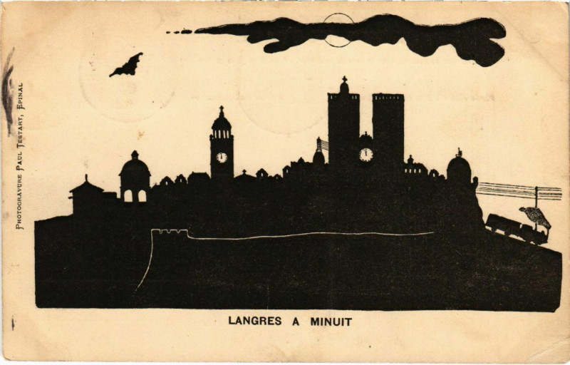 Carte postale ancienne Langres a Minuit à Langres