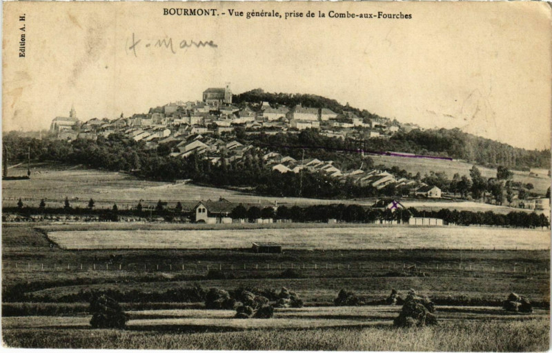 Carte postale ancienne Bourmont - Vue générale
