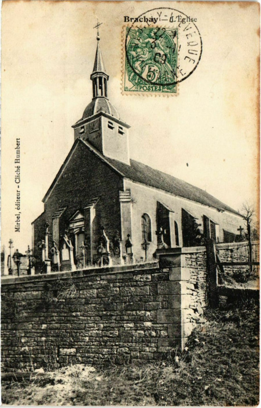 Carte postale ancienne Brachay - L'Eglise à Brachay