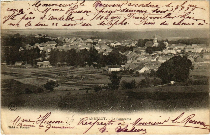 Carte postale ancienne Andelot - Le Panorama